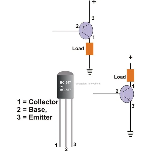 如何使用晶体管BC547制作简单的电子电路
